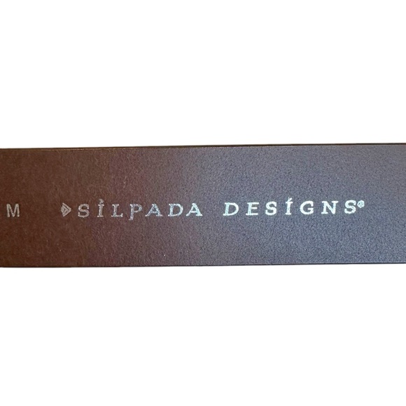 Silpada Designs Brown Western Italian Leather Belt Size M - Picture 6 of 8